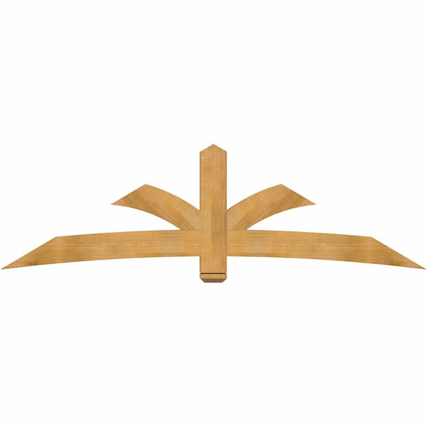 Ekena Millwork Davenport Rough Sawn Timber Gable Bracket, Western Red Cedar, 96"W x 28"H x 4"D x 6"F, 7/12 Pitch GBW096X28X0406DAV00RWR - main